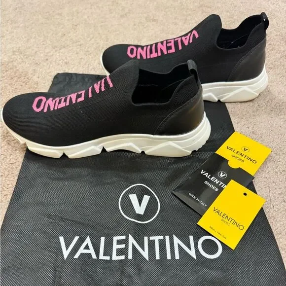 VALENTINO By Mario Valentino Sneakers Size 8 / 38 Black - Picture 3 of 8